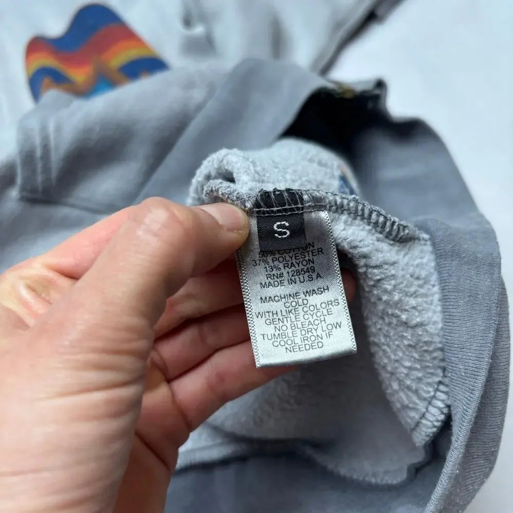 Aviator Nation Rainbow Mountain Full Zip Hoodie Women's Small Faded Retro - Picture 8 of 13